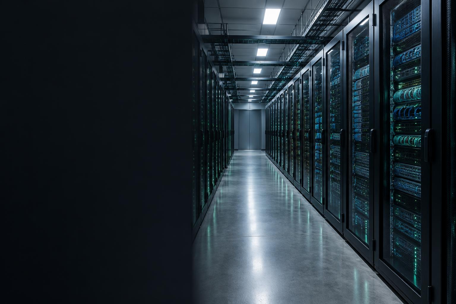 Modern server racks in a data center